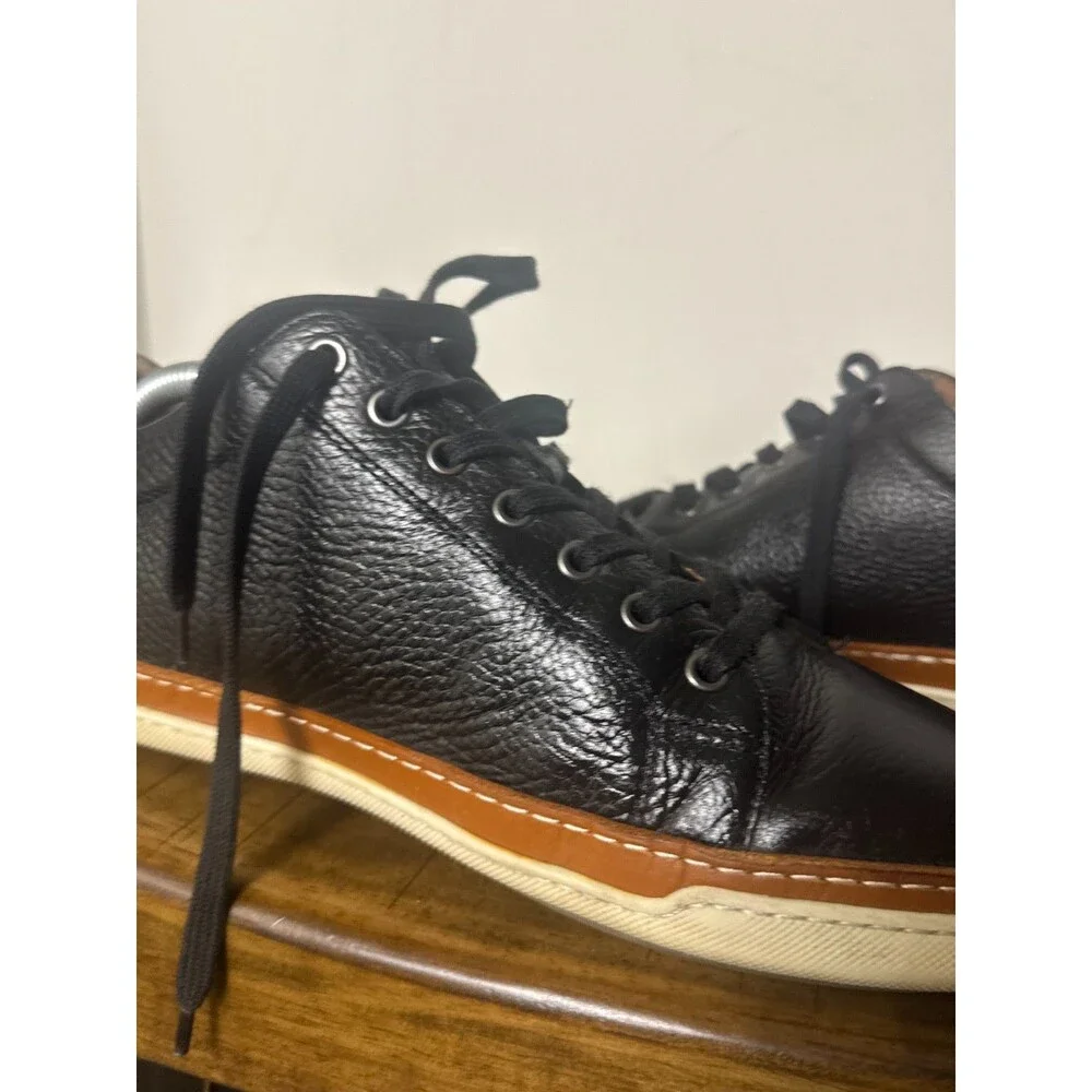 Allen Edmonds Black Leather Sneakers Men’s 10 D Made in Portugal Casual Shoes